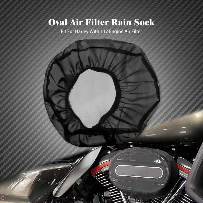 HDBUBALUS Harley Air Filter Rain Sock Cover for Sportster Touring