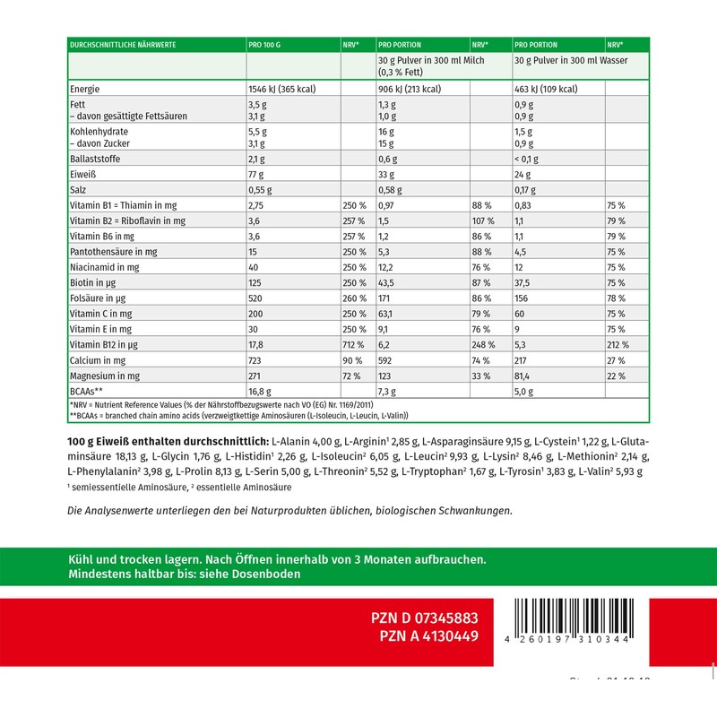 EIWEISS 100 Schoko Megamax Pulver 7X30 g