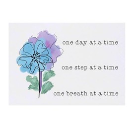'One Day At A Time' Temporary Tattoo - Water Resistant, Skin-Safe, Non-Toxic Transfer (TO00085577)