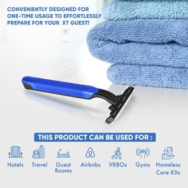Double Blade Shaving Razor | Individually Wrapped | Disposable for Hotels & Hospitality | Case of 50