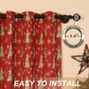 Moslovstar Xmas Curtain Set of 2 Snowflake Pine Print Curtains