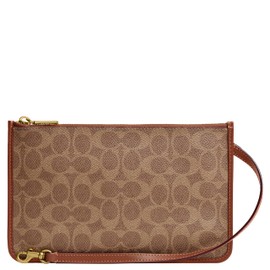 Coach Zip Pouch, B4/Tan Caramel