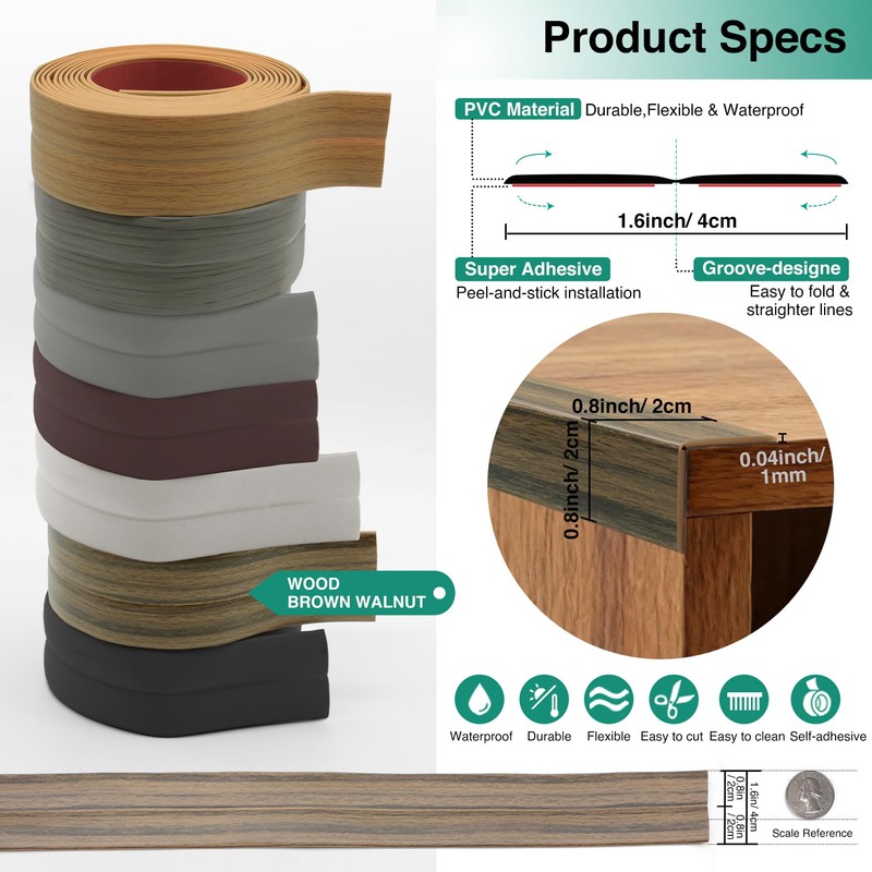 VLKAVIVA Flexible Wall Corner Protector, Peel and Stick Corner Trim