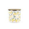 Purely Home Lemons Tea Canister - White Metal Enamel Medium