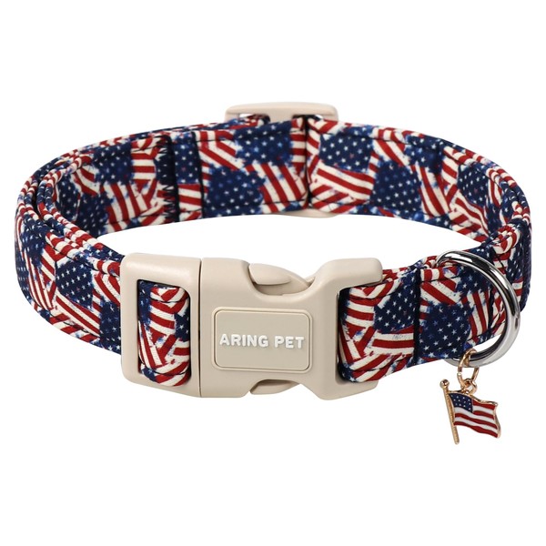 ARING PET American Flag Dog Collar-Cute Patriotic Dog Collars, Adjustable