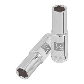 Truper D-1216-HL, Dado largos de 6 puntas std, 1/2", cuadro 1/2"