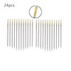 Self Threading Needles, 24pcs Big Eye Embroidery Needle DIY Hand