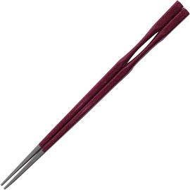 Fukui Craft PBT Resin Coated Chopsticks, Made in Japan, Dishwasher Safe, Pestle-Shaped Takushima Chopsticks, Wine Sparkle, 8.9 inches (22.5 cm), Made in Japan