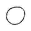 Taddart Minerals Silver Grey Natural Gemstone Hematite Bracelet with 4mm