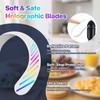 GUSTYLE 2 Pack Fly Fans for Tables with LED Light,