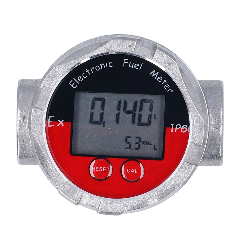 1 Inch Flow Meter LCD Display Digital Turbine Flow Gauge