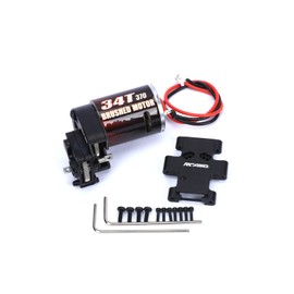 RCAWD New Enhanced 370 Motor with Metal Gearbox Combo Transmission for FMS 1/18 Series Black