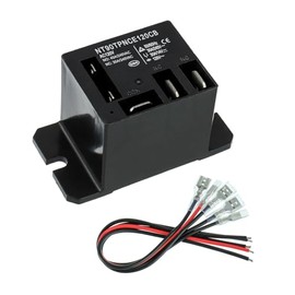 JAMHER 1 Pack NT90-AC120V-10X Power Relay AC 120V Coil 30A 40A SPDT(1NO 1NC) Mini Relay with Flange Mounting and 5pcs Quick Connect Terminals Wires