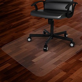 Azadx Clear Office Chair Mat 36'' X 48'', Durable Desk Chair Mat for Hardwood Floor, Heavy Duty Plastic Office Floor Mat Under Rolling Chairs for Easy Glide and Protection (36" X 48" with Lip)