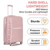 Fancial Expandable Luggage with Spinner Wheels, Pink, 2-Piece Set (20/28)