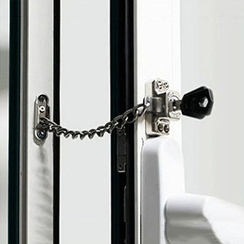 Stainless Steel Window Chain Lock Guard Door Restrictor Child Safety