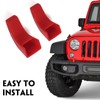 DKMGHT Factory Bumper Tow Hook Covers (Upgrade) for Jeep Wrangler