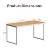SUPER DEAL Computer Desk 47 Inch Modern Sturdy Office Desk