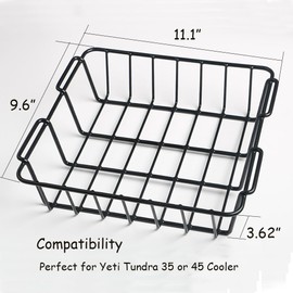 Cooler Basket for YETI 35 or 45,1PCS,Stainless Steel Storage Dry-Goods Basket Compatible with YETI Tundra 35 or 45 Coolers