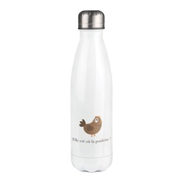 Kadoc Elle est ou la Poulette Insulated Flask White