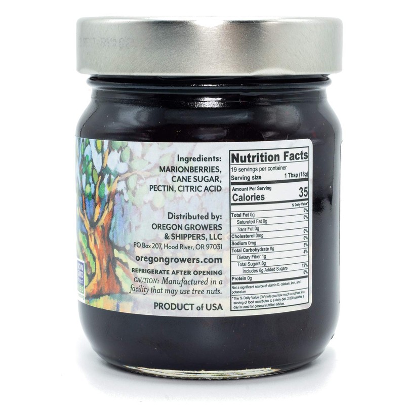 Oregon Growers Marionberry Fruit Spread - Marionberry Jam Made In