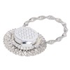 2Pcs Magnetic Curtain Tiebacks Stainless Steel Sparkling Crystal Flower Curtain