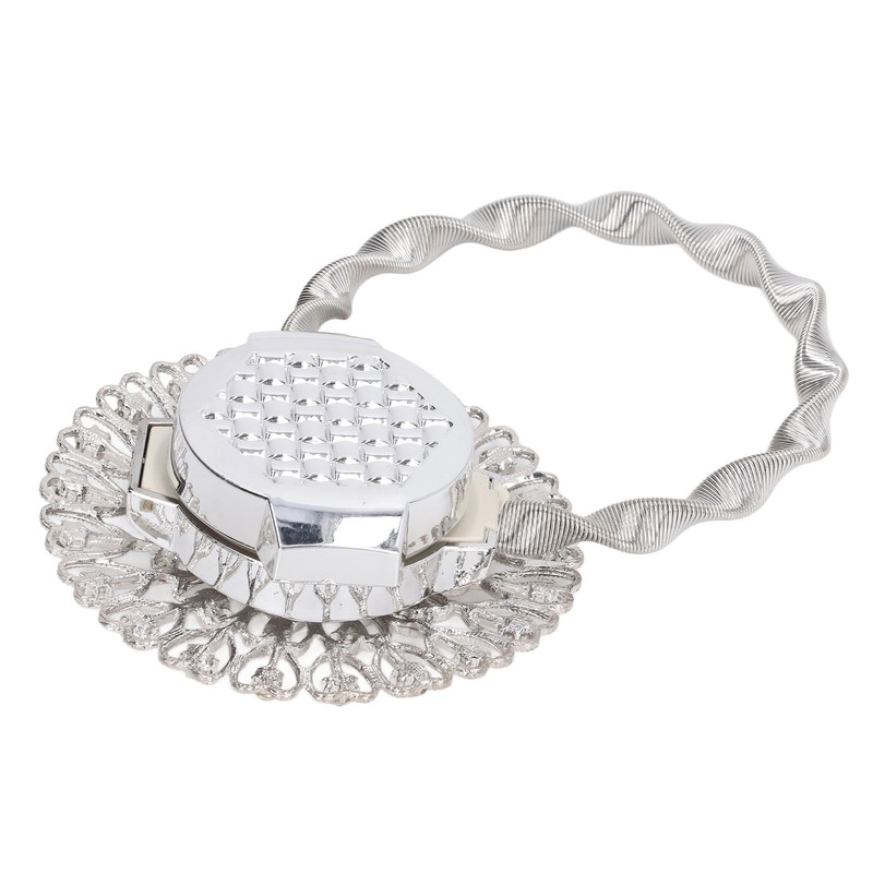 2Pcs Magnetic Curtain Tiebacks Stainless Steel Sparkling Crystal Flower Curtain