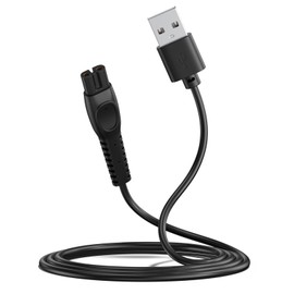 Oumida 5V Shaver Charging Cable for Philip Norelco Shaver 360 QP2724 QP2734 QP2824 QP2834 QP4530 QP4631 MG7910 MG7930 MG7950 MG5910 MG9510 MG9522 00 X30001 Shaver Charger Cable (Black)