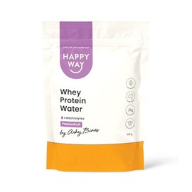 HAPPY WAY Ashy Bines Passionfruit Whey Protein Water Powder - 420g | Refreshing Passionfruit Tropical Vibe Flavour | Supports Toning & Muscle Recovery | Ideal for Shakes, Smoothies & Healthy Recipes