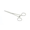 SE 6.25-Inch Stainless Steel Straight Forceps - Self-Locking, Serrated Tip