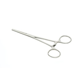 SE 6.25-Inch Stainless Steel Straight Forceps - Self-Locking, Serrated Tip for Precision Grip and Clamping - Perfect for Crafting, Fishing Tasks, Jewelry Making, and More! -660FS