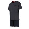 Götzburg Men's Shorty, Short-Sleeved Cotton, Jersey, Red Printed (451456-4008) -