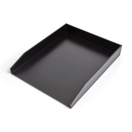 Staples TRU RED Front Load Stackable Plastic Letter Tray, Black, 4/Carton (TR55253-CCVS)