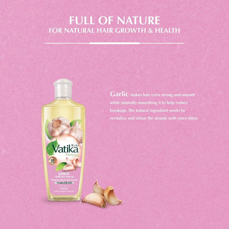 Dabur Vatika Hair Oil promotes natural growth of hair and