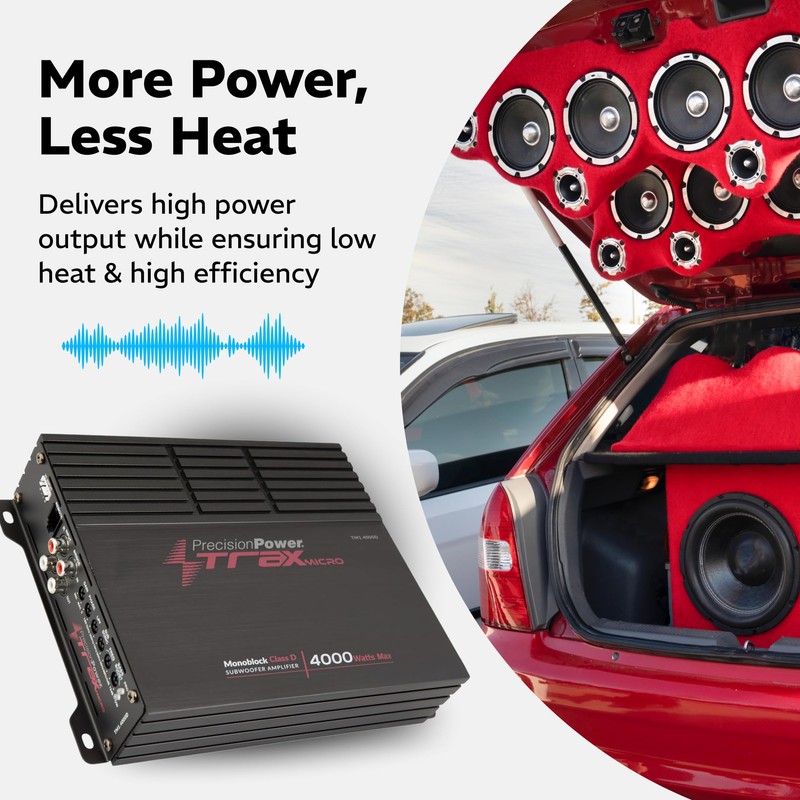 Precision Power Trax Micro Monoblock Class D Car Stereo Amplifier