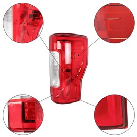 TJHSM 1 Pair of Tail Lights Replacement for 2017-2019 F250 F350 Rear Brake Lamps HC3Z13405D, HC3Z13404D, HC3Z13405F, HC3Z13404F