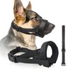 HEELE Dog Muzzle with Head Strap and Adjustable Loop and