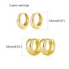 Krstudent Small Hoop Earrings for Women 18K Gold Plated Hoop