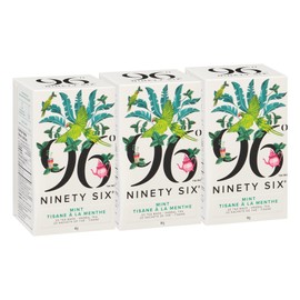 96° Mint Tea - 20 Pyramid Tea Bags x 3 Boxes, Individually Wrapped, Refreshing, Sweet and Cooling, Biodegradable Plant-Based Bags (60 Bags)