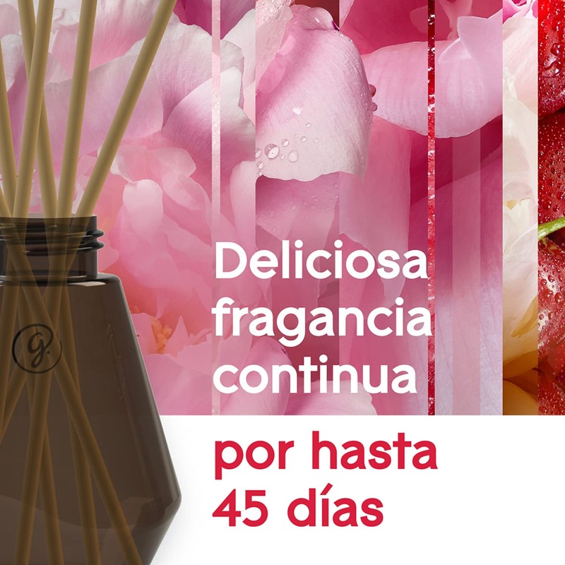 Glade® Aromatizante Varitas Alegría Floral y Frutos Rojos Frasco con
