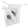 Lunarable American Flag Fabric Pouch Set of 2, United States