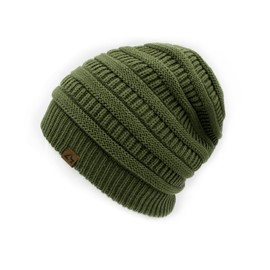 ACCEHUT ZBYMM14LGN - Gorro de lana (verde militar), Verde militar, One Size