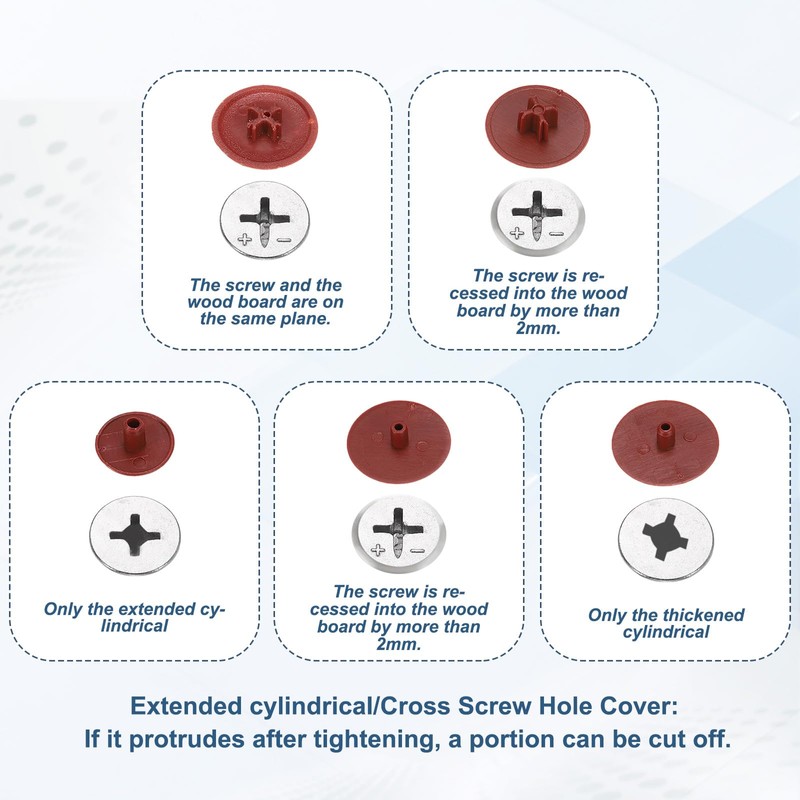 sourcing map 216Pcs Screw Hole Stickers and 200Pcs Screw Cover