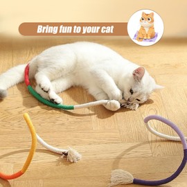 YANGCHUN Catnip Toy Bite Rope, Interactive Cat Toy for Indoor Cats, Kitten Teething Chew Toy Rope, Filled Natural Catnip Cat Chew Teeth Cleaning Stress Release Catnip Cotton Rope Toy-Purple 1PCS