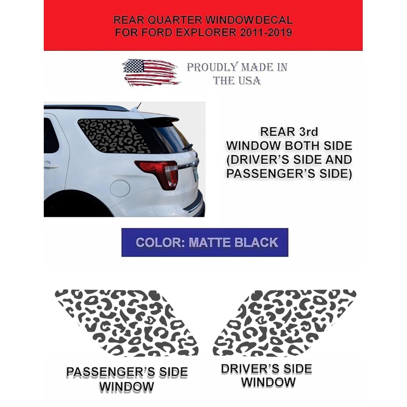 Compatible with Ford Explorer 2011-2019 | Precut Leopard Cheetah Print