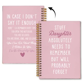 LIANGW Funny Daughter Gifts Spiral Notebook Journal, Daughter Birthday Gifts Journal for Writing, Daughters Gift from Mom Dad, 5.5x8.3 Inch