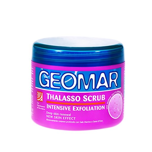 Geomar Thalasso Scrub Intensive Exfoliation 600 g with Grape Seeds Body Care - Contains Only Natural Ingredients - Exfoliating Body Scrub - Soft, Radiant and Smooth