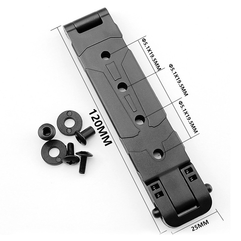 2-Pack Molle Attachment Clips Kit with Mounting Hardware - Durable