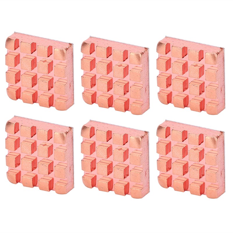 10Pcs Heat Sink Brass Mini Radiators Attach Thermal Conductive Adhesive