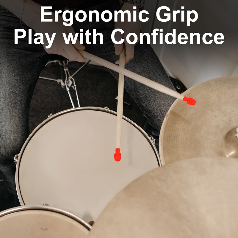 6 Pack Drumstick Dampeners for Silent Practice Drums Silicone Drumstick